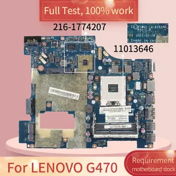 LENOVO G470 LA-6751P 11013646 HM65 216-1774207 DDR3 pamatplate (Mainboard) pilns tests 100% strādā