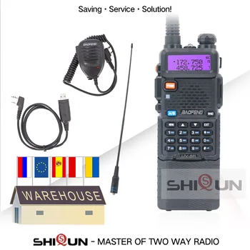 Baofeng UV-5R 2 Veidu Ham Radio 8W Walkie Talkie Palielināt 3800mAh Akumulatora VHF UHF Dual Band UV5R UV 5R Tri Jaudas Režīmā UV 82 16 9R