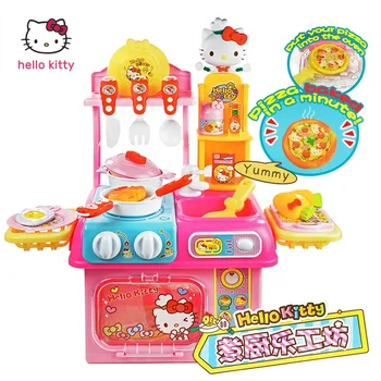 Hello Kitty Rotaļlietas, Virtuves Mini Electric, Rīsi Plīts Bērniem un Meitenēm Cooking Spēlēt Māja Anime Perifērijas Rotaļlietas