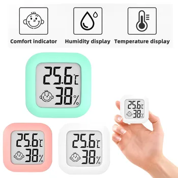 1pc Mini Lcd Digitale Termometru, Higrometru, Iekštelpu Āra Temperatuur Thuis Higrometru Platums Sensors Vochtigheid Metru Rīki