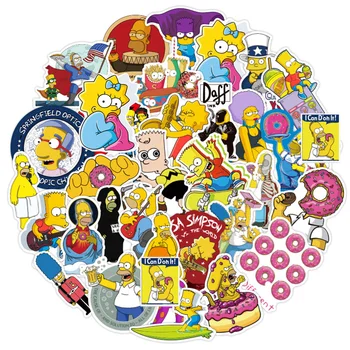 10/30/50gab Disney Karikatūra Simpsons Uzlīmes Klēpjdatoru Tālrunis Bagāžas Tablet Notebook Grafiti Ūdensizturīgs Bērniem Decal Uzlīmes, Dāvanu