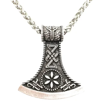 Modes Sieviešu, Vīriešu Kaklarotas Thor ' s Hammer Kulons Vikingi Vegvisir Rune Amuletu Skandināvu Mitoloģijā Skandināvijas Rotaslietas